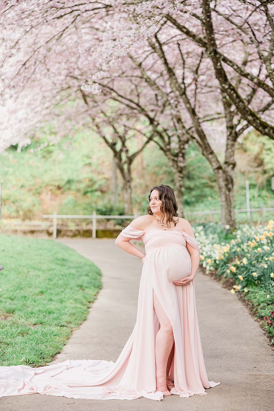 Pregnant woman standing in a garden OHSU Center for Womens Health