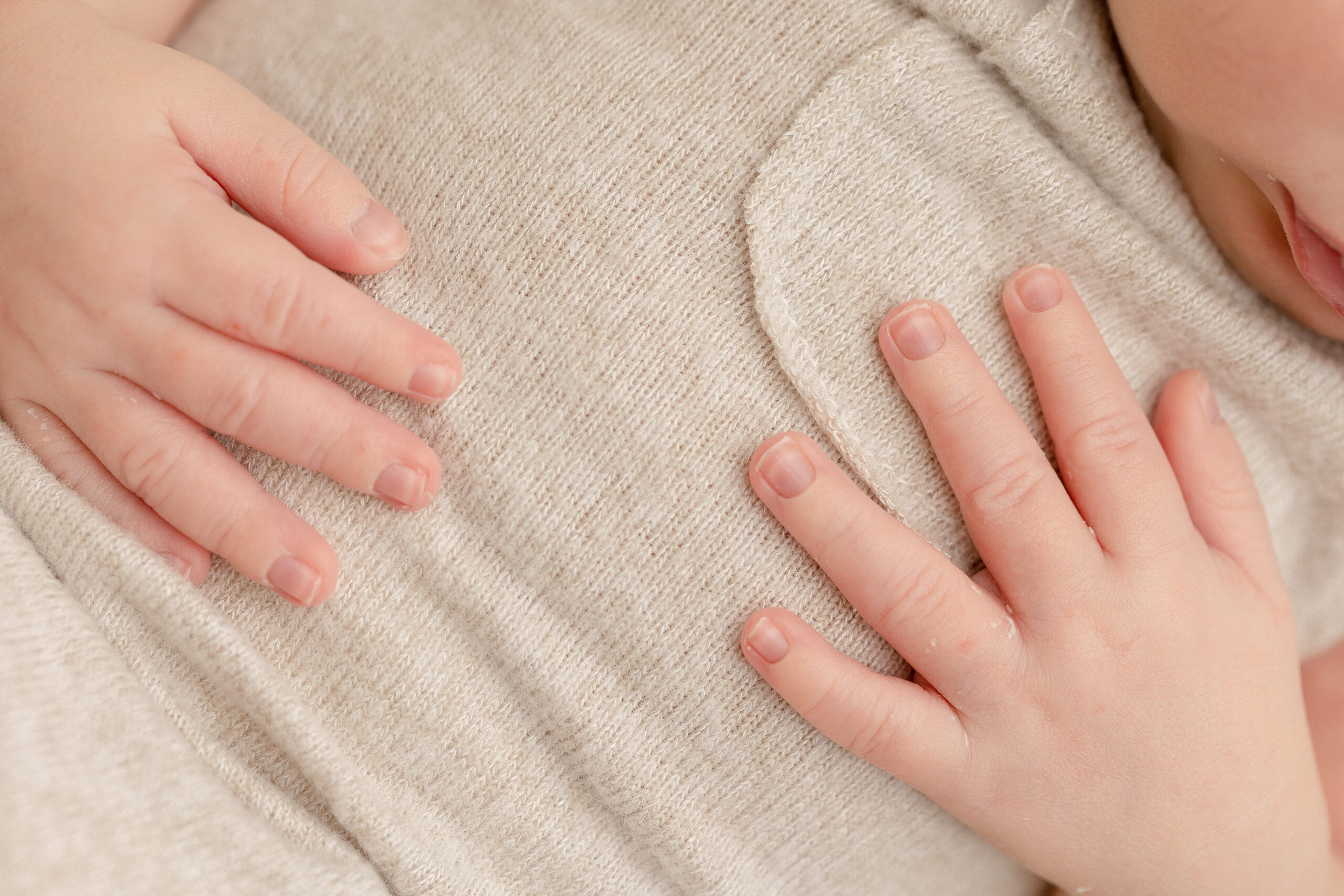 details of a baby's hands